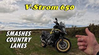 Suzuki V-Strom 650 Smashes the Country Lanes