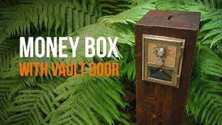 Hand tools only - Wooden safe with Vault Door / Money box / Piggy Bank | Woodworking