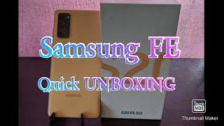 Samsung Galaxy FE 5G quick unboxing