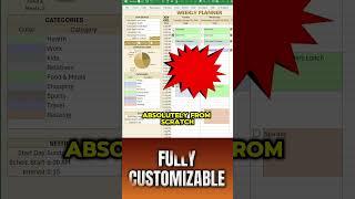 How To Create A Weekly Planner In Excel - FROM SCRATCH
