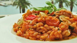 Mediteranski Rižot s Puno Povrća / Mediterranean Vegetable Risotto