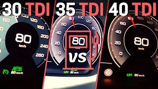 FUEL CONSUMPTION TEST  Audi 30 TDI vs 35 TDI vs 40 TDI