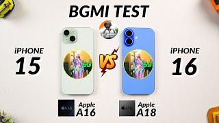 iPhone 16 vs iPhone 15 Bgmi Test | Heating & Battery Test | Shocking Result 