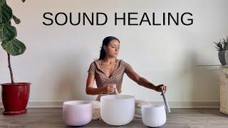 10 Minute Crystal Singing Bowl Meditation | Sound Healing For Relaxation & Stress Relief