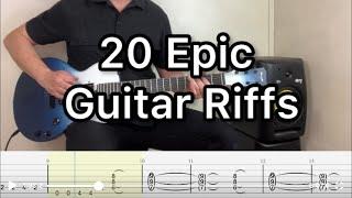 20 Epic Guitar Riffs You Need to Learn with Tabs