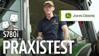 John Deere S780i mit Flex Draper Schneidwerk bei Hof Bund in Aktion