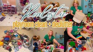 DECLUTTERING THE PLAYROOM BEFORE CHRISTMAS | EXTREME REALISTIC DECLUTTER WITH ME #declutter