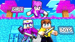 GIRL HUNTERS vs BOY SPEEDRUNNERS REMATCH in Minecraft!