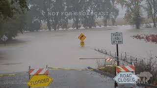 11-22-2024 Santa Rosa, California - Severe Flooding - Vineyards Underwater - Drone