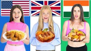 COOKING IN YOUR COUNTRY CHALLENGE! *USA vs UK vs India* | Family Fizz