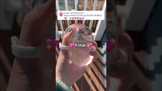 I Made a PINK GLITTER GLUE NANO BUBBLE Fidget!🫧*DIY satisfying nano tape balloon ASMR*