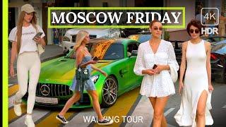  What Luxury of Russia? Beautiful Girls & Cars, Moscow Virtual Walking City Tour 4K HDR 