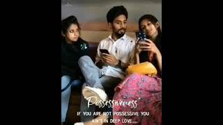 Possessive girlfriend Whatsapp Status |Boy and girl possessiveness ️ #shorts #lover  #bestie #magic