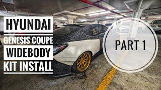 HYUNDAI GENESIS COUPE WIDEBODY KIT INSTALL [MONSTER SERVICE] PART 1