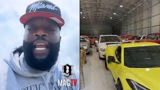 "Nobody Doin This" Rick Ross Calls Out Floyd Mayweather While Showing Off His New Car Warehouse! 