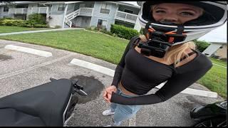 Her First Ride on a Motorcycle?! (Dual motovlog)