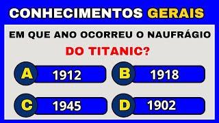 QUÃO INTELIGENTE VOCÊ É?  | QUIZ DE CONHECIMENTOS GERAIS -30 PERGUNTAS