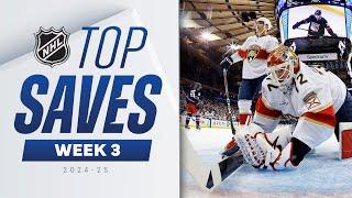 NHL Top Saves of Week 3 | 2024-25 Highlights