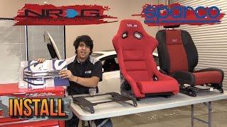 NRG Bucket Seat Install - 9th Gen Civic Si -  2012 2013 2014 2015 Honda Civic