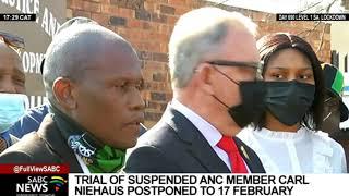 Suspended ANC member Carl Niehaus court case postponed