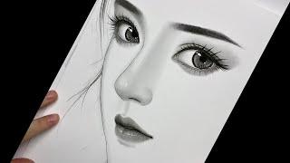 Learn to draw Hyper Realistic Eyes Step by step Charcoal Pencil - How to Draw