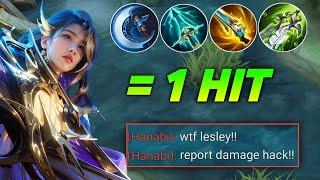 LESLEY 1 HIT MANIAC BUILD! LESLEY BEST BUILD & EMBLEM 2025 (auto maniac)!! - MLBB