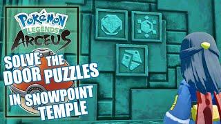 Pokemon Legends Arceus - How to Solve the Door Puzzles in Snowpoint Temple