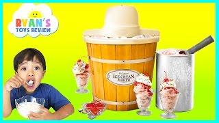 ICE CREAM MAKER Machine! Makes REAL YUMMY ICE CREAM