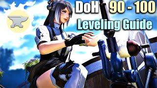 FFXIV: Crafter Leveling 90 - 100 In 12 Minutes | DoH Guide