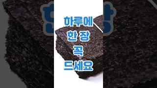 하루에 김 한장씩은 꼭 드세요! 김의 효능 #shorts #김 #건강식품