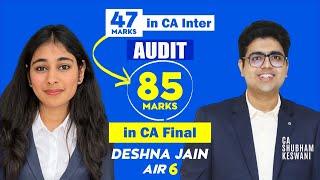 85 Marks in Audit | CA Final Strategy by AIR 6 | CA Shubham Keswani (AIR 8)