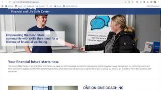 Penn State University Financial & Life Skills Center - Website Tutorial