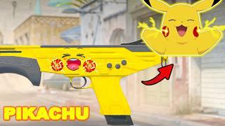 THIS NEW PIKACHU CRAFT IS INSANE- How to Craft PIKACHU POKEMON in CS2 -BEST COMBO STICKER CRAFTS