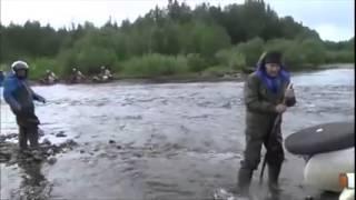 Meanwhile In Russia - Cross a River on Motorcycle