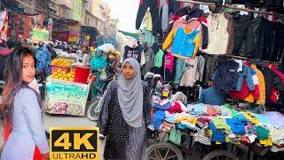 The Beautiful City Lahore, Pakistan: 4K Walking Tour Of Crowded Nolakha Landa Bazaar Inside Lahore