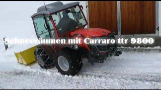 Schneeräumen mit Carraro TTR 9800