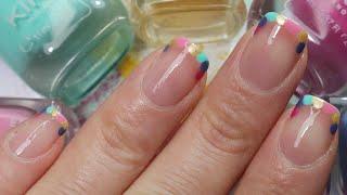 Easy French Manicure | Dotted French Tip Nail Art | Nail Tutorial for Beginners