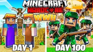 I Survived 100 DAYS in WAR in HARDCORE Minecraft!