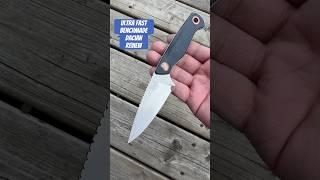 Benchmade Dacian Ultra Fast Review. Magnacut on denim micarta.