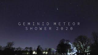 Geminid Meteor Shower 2020 in Real-Time 4K