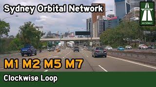 Driving the Sydney Orbital Network [4K] - Clockwise (M1, M2, M5, M7)