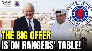 Qatar Airways TABLE MEGA-OFFER for Rangers Takeover | rangers fc news