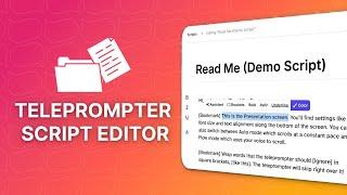 Speakflow Script Editor | How to format your teleprompter presentation