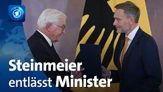 Ampel-Aus: Steinmeier dankt FDP-Ministern – und entlässt sie