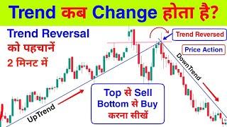 Trend कब बदलता है?  ‼️ How to identify trend reversal ‼️ #stockmarket ‼️ pkr trading