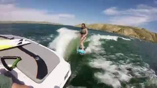 Wakesurfing: Traverse Lake