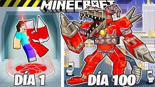 ¡Sobreviví 100 DÍAS como un EVIL DRILLMAN en Minecraft HARDCORE!