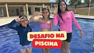 DESAFIO NA PISCINA-underwater swim vlog #poll