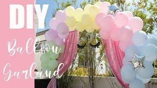 How to Make a Balloon Garland with Strip ll Organic Balloon Arch Decor Tutorial