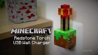 Minecraft Redstone Torch USB Wall Charger from ThinkGeek